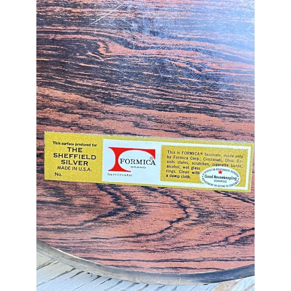 Vintage Sheffield Silver Co Formica Tray 10